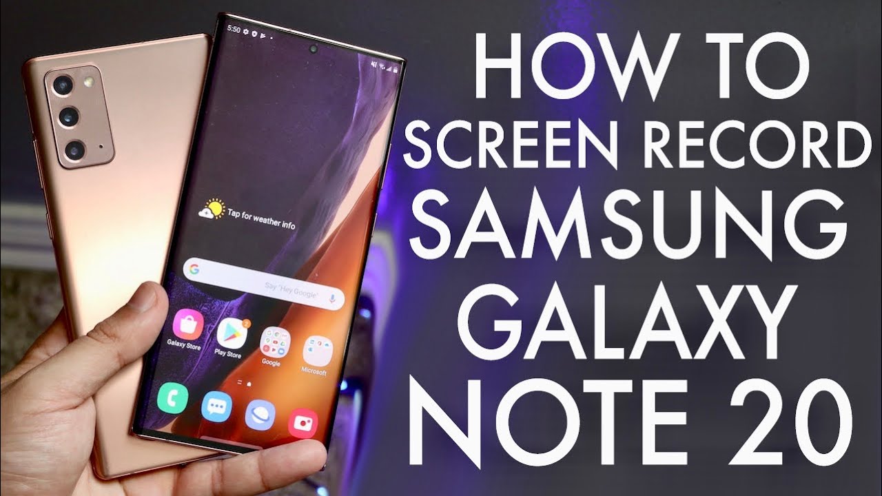 Come registrare lo schermo su Samsung S21, S20, Note 20, Note 10